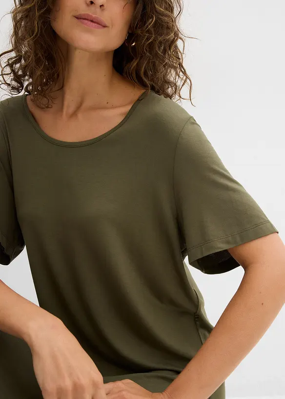 Jerseyklänning i följsam viskos, bonprix
