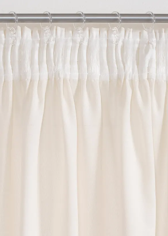 Gardinlängd med linnelook och återvunnen polyester (1-pack), bonprix