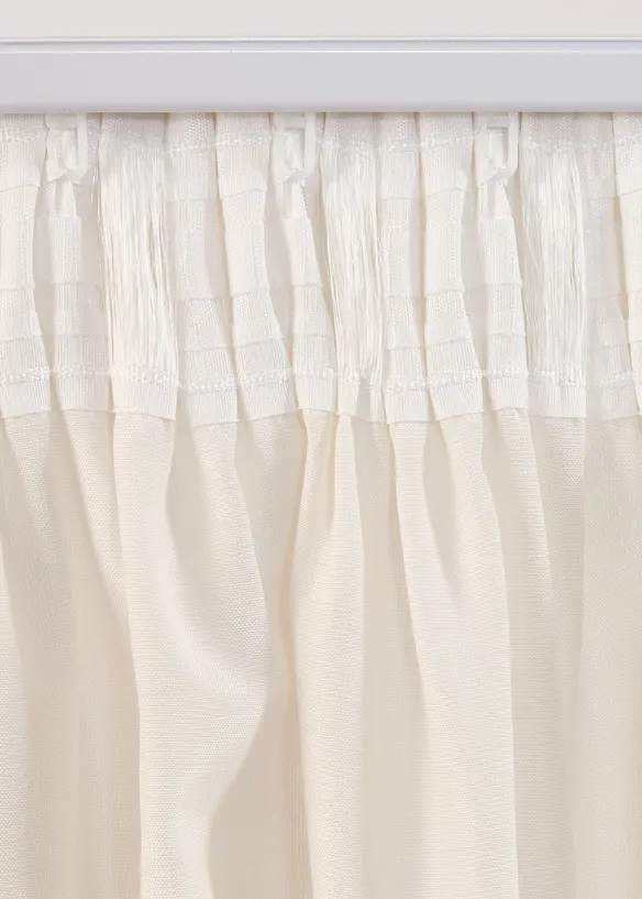 Gardinlängd med linnelook och återvunnen polyester (1-pack), bonprix