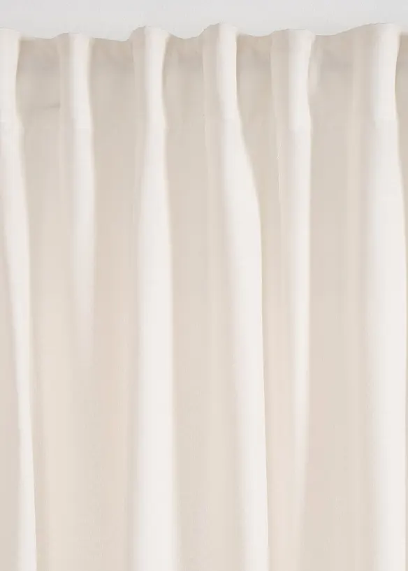 Gardinlängd med linnelook och återvunnen polyester (1-pack), bonprix