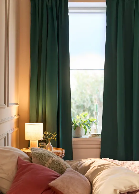 Mörkläggande gardinlängd, i flera storlekar (1-pack), bonprix