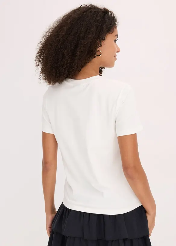 T-shirt med placerat tryck, bonprix