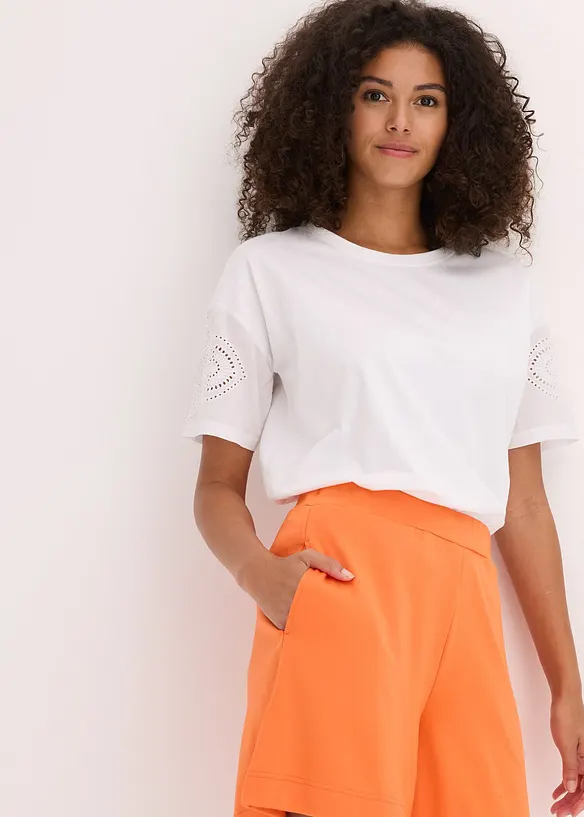 Bekväma Punto di Roma-shorts i dra på-modell, bonprix