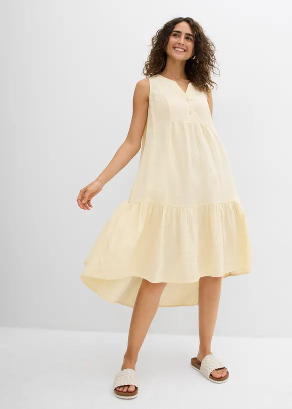Klänning i luftig muslin, bonprix