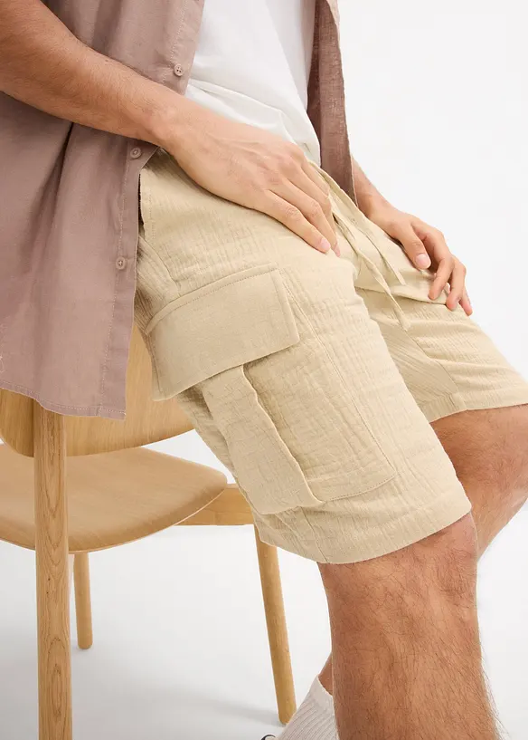 Bermudas i luftig muslin, Regular Fit, bonprix