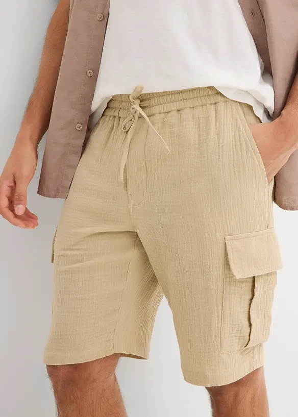 Bermudas i luftig muslin, Regular Fit, bonprix