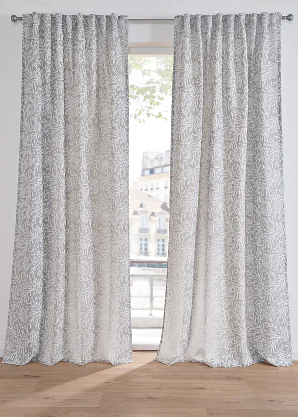 Mönstrad gardinlängd i jacquard (1-pack), bonprix