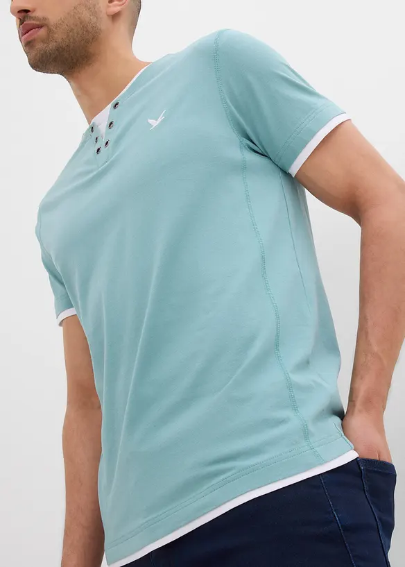 T-shirt med 2-i-1-look (2-pack), bonprix