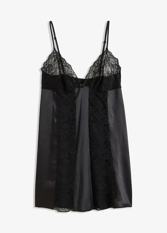 Negligé i satin, bonprix