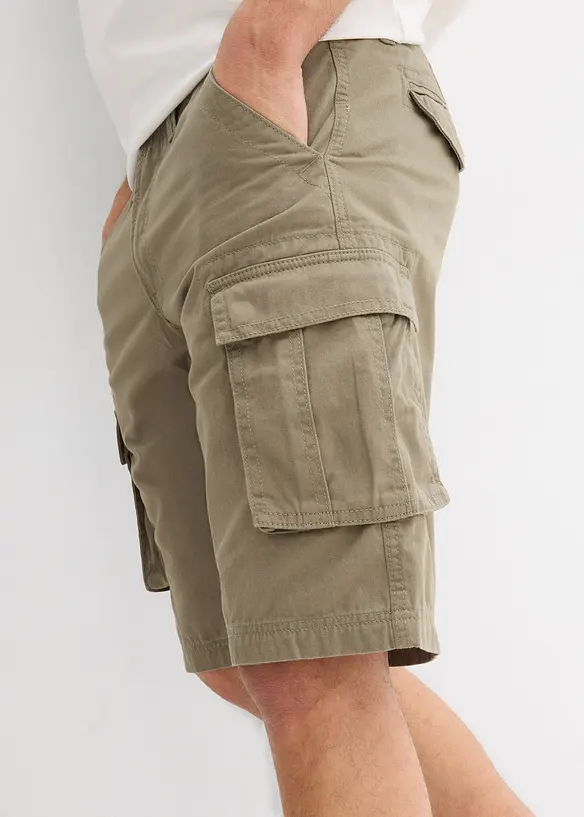 Cargoshorts av ren bomull, Relaxed Fit, bonprix