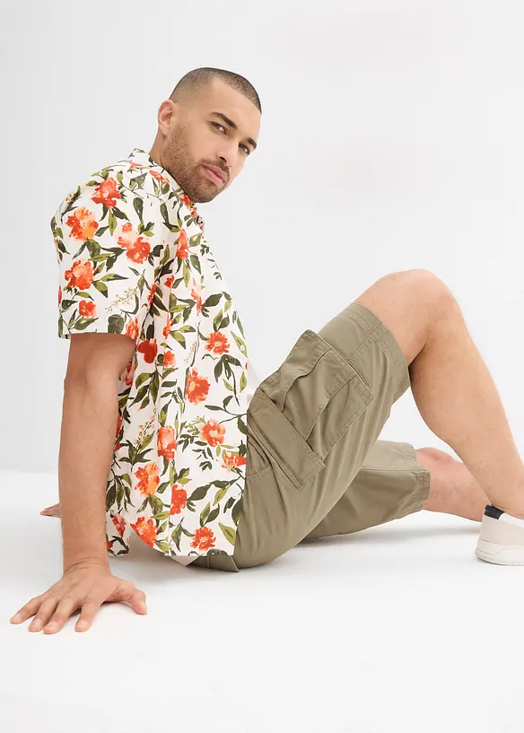 Cargoshorts av ren bomull, Relaxed Fit, bonprix