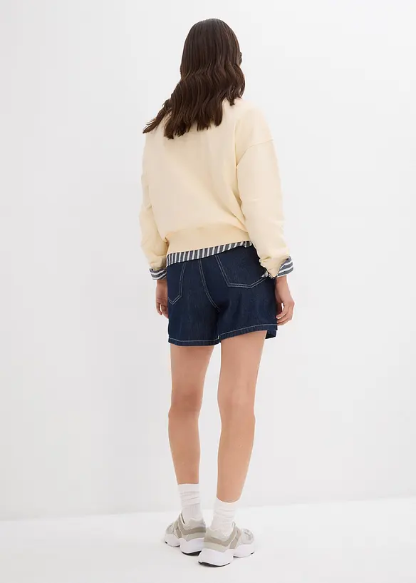 Jeansshorts High Waist, Low Stretch, bonprix