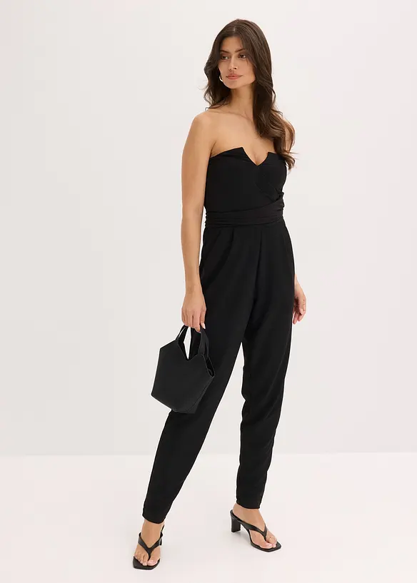 Jumpsuit med bustieröverdel och knytdetalj, bonprix