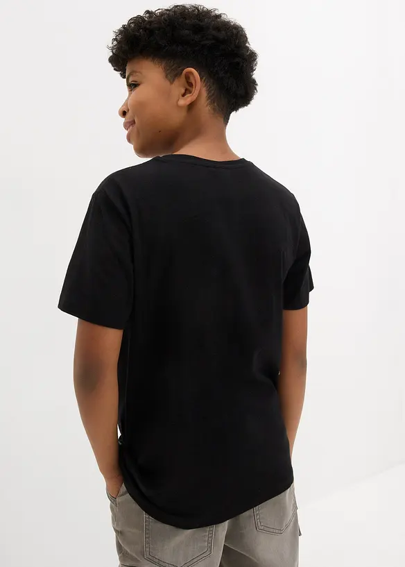 T-shirt för barn med coolt tryck och ekologisk bomull, bonprix
