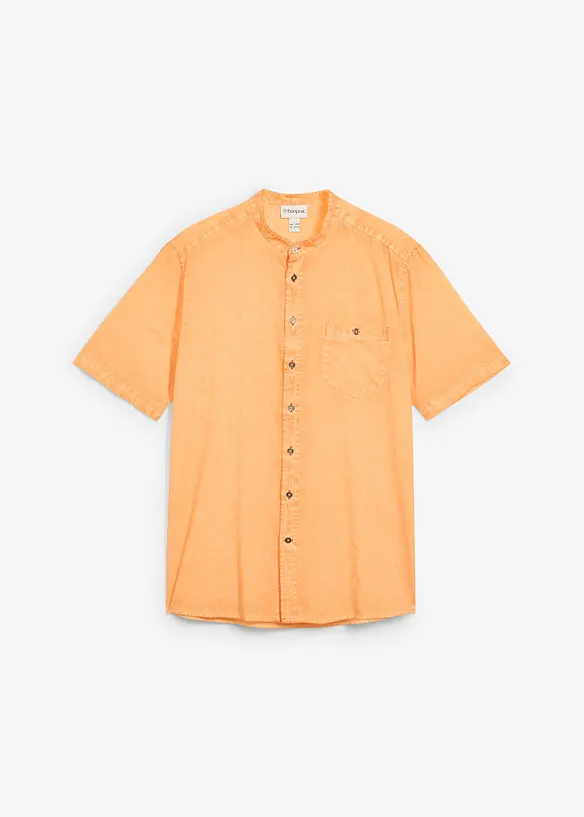 Kortärmad skjorta med tvättad look, bonprix
