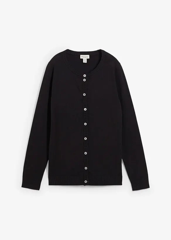 Cardigan med rund halsringning, bonprix