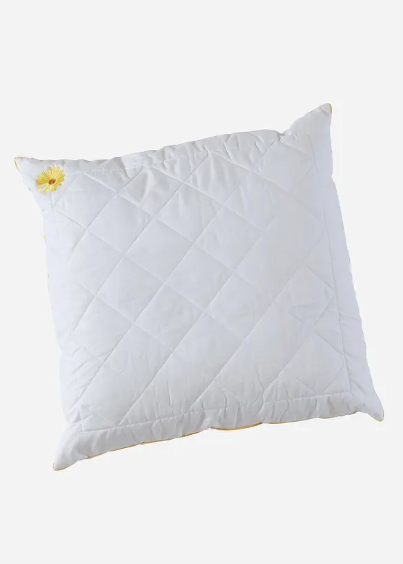 Mikrofiberkudde med blombroderi, bonprix