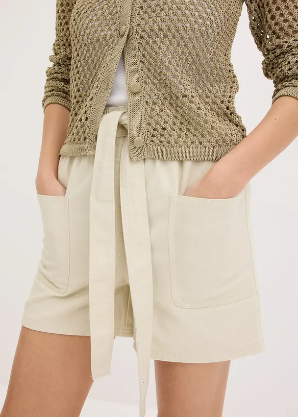Twillshorts med knytskärp, bonprix