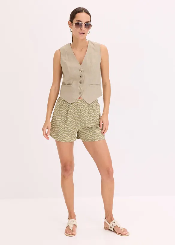 Shorts med hålbroderi, bonprix