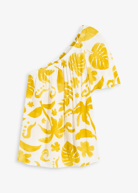 Blus i one-shoulder-modell av viskos med struktur, bonprix