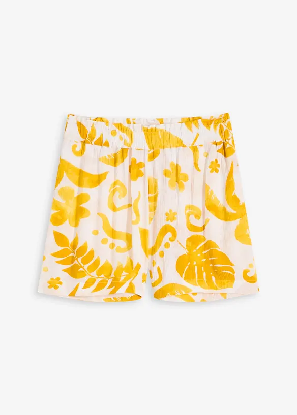 Mönstrade shorts i viskos med struktur, bonprix