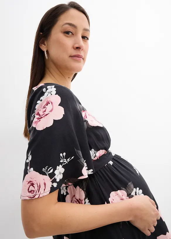 Mamma-/amningsklänning i vävt viskosmaterial, bonprix