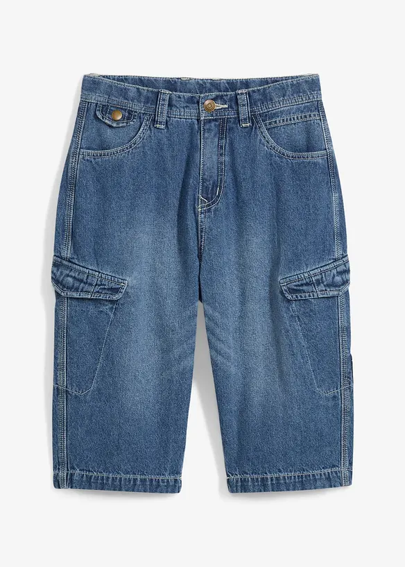 Jeansshorts av ren bomull, Loose Fit, bonprix