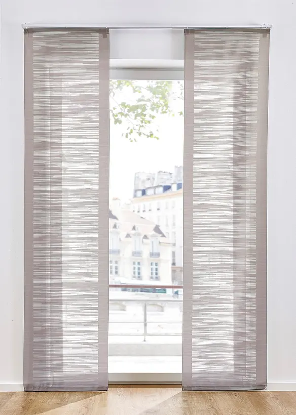 Panelgardin med tvärränder (1-pack), bonprix