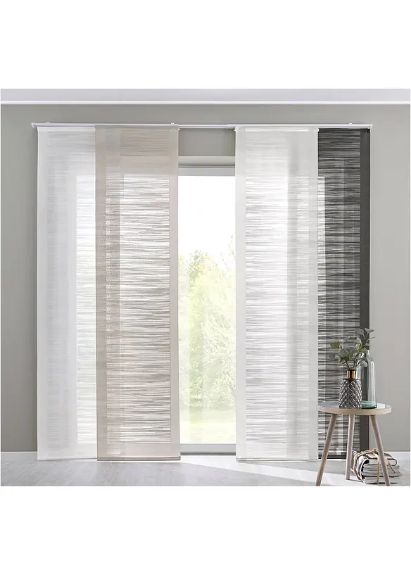 Panelgardin med tvärränder (1-pack), bonprix