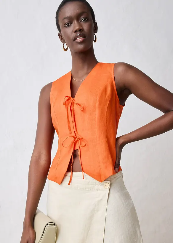Bluslinne i rent linnematerial, bonprix