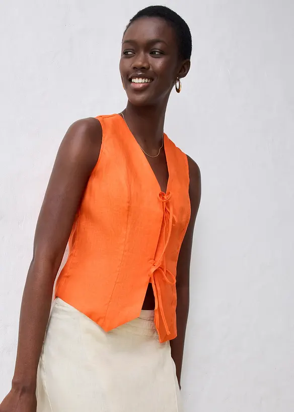 Bluslinne i rent linnematerial, bonprix