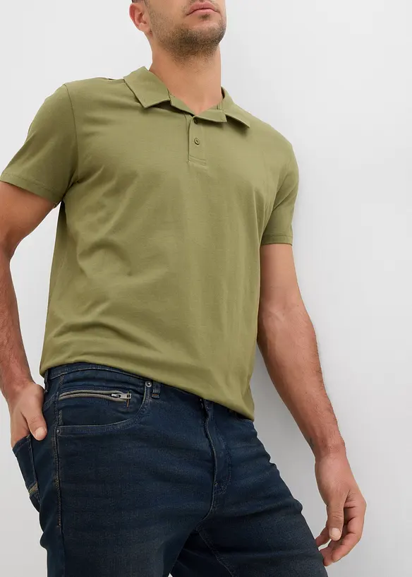 Stretchiga jeansshorts, smal passform, bonprix