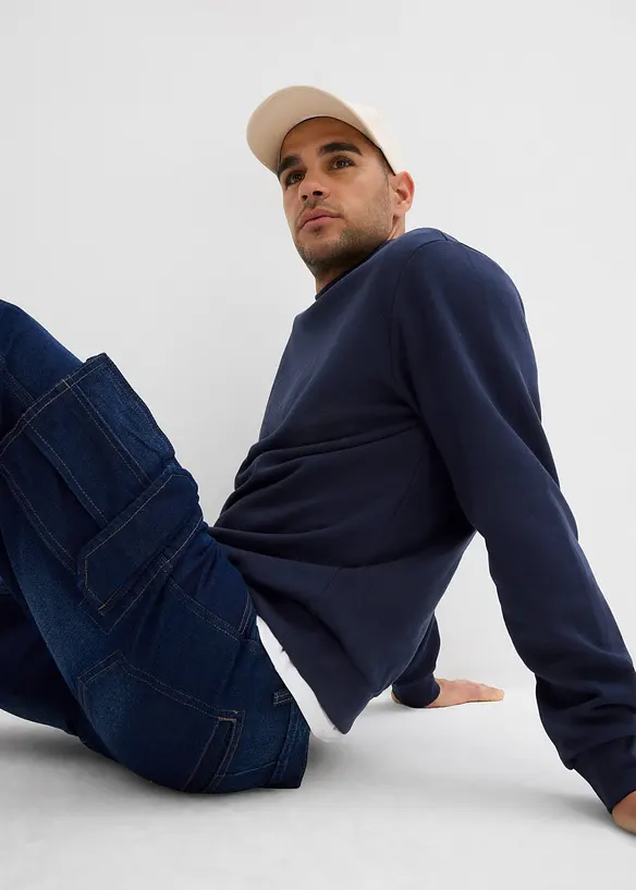 Jeansshorts med cargofickor, Relaxed Fit, bonprix