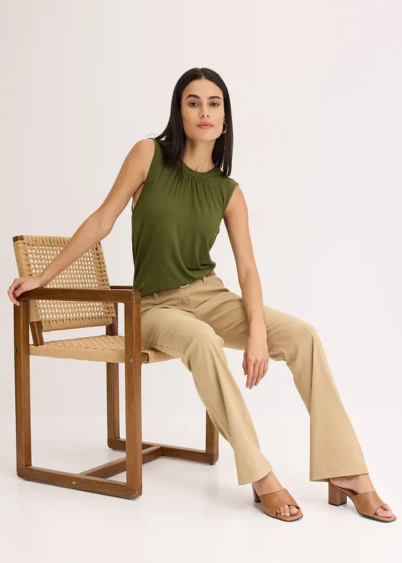 Stretchbyxa, bootcut, bonprix