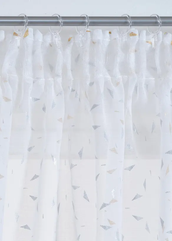 Gardin med återvunnen polyester och glansigt tryck (1 styck), bonprix