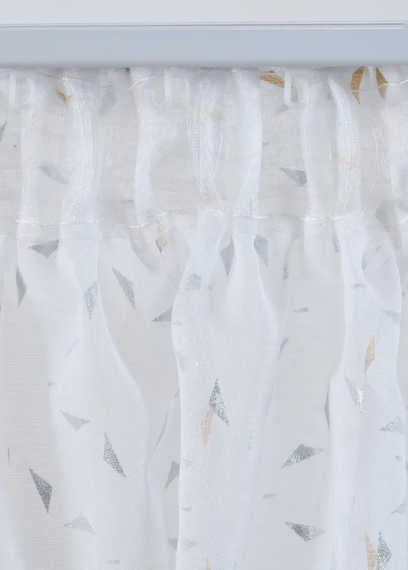 Gardin med återvunnen polyester och glansigt tryck (1 styck), bonprix