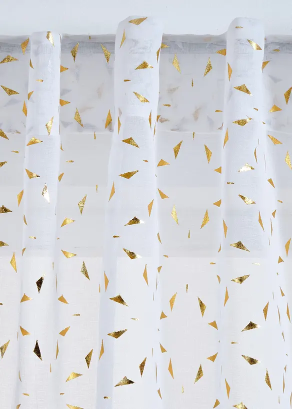 Gardin med återvunnen polyester och glansigt tryck (1 styck), bonprix