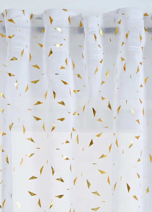 Gardin med återvunnen polyester och glansigt tryck (1 styck), bonprix