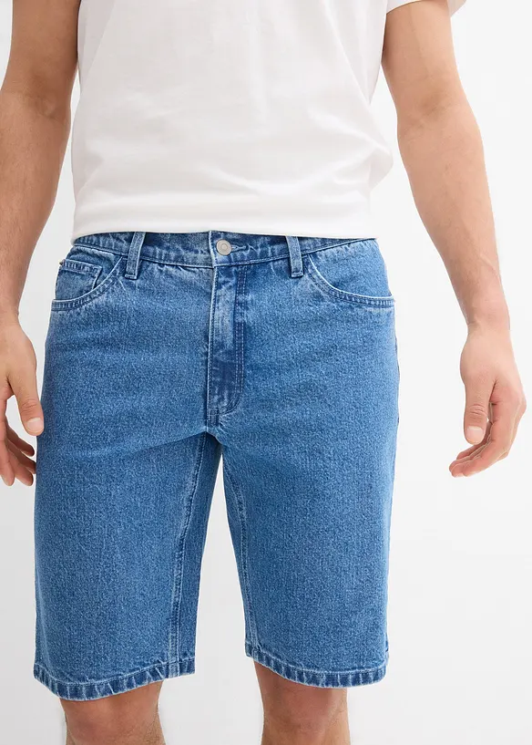 Stretchiga jeansbermudas, Relaxed Fit, bonprix
