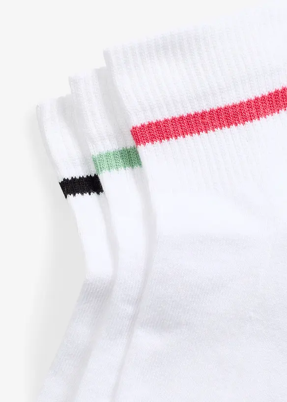 Strumpor med ekologisk bomull och frottéfodrad fot (3-pack), bonprix