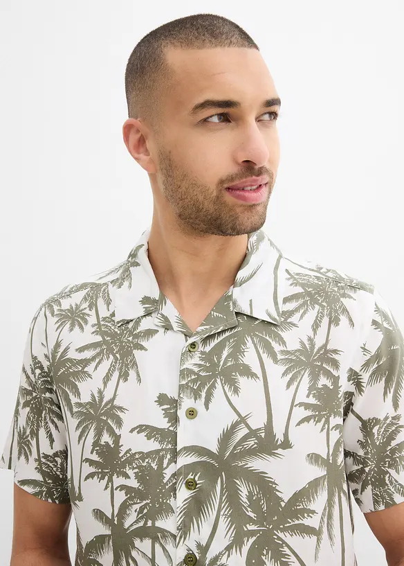 Kortärmad skjorta av viskos, Slim Fit, bonprix