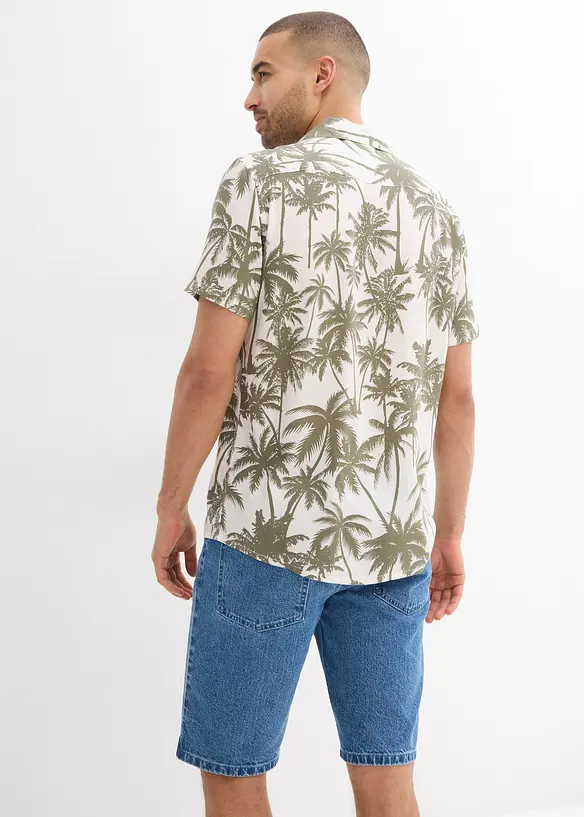 Kortärmad skjorta av viskos, Slim Fit, bonprix