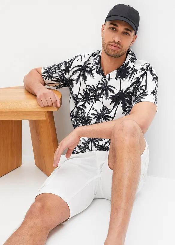 Kortärmad skjorta av viskos, Slim Fit, bonprix