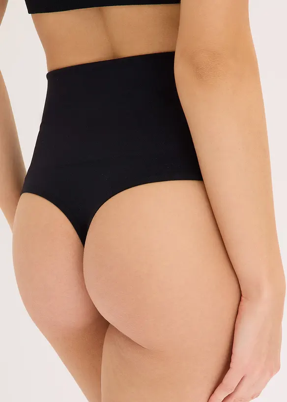 Sömlös stringtrosa med lätt formande effekt (2-pack), bonprix