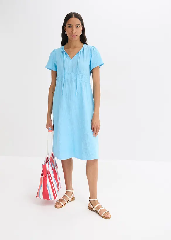 Tunikaklänning i muslin, bonprix