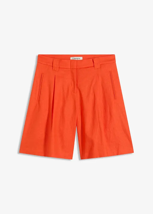 Shorts i tunn linnemix, bonprix