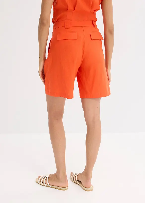 Shorts i tunn linnemix, bonprix
