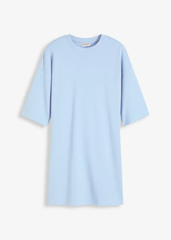 Jerseyklänning i tjockt material av ekologisk bomull, bonprix