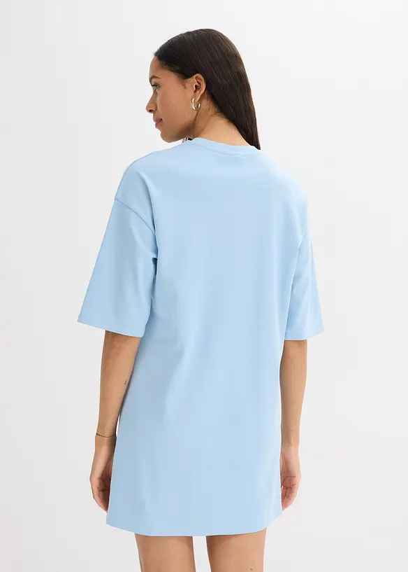 Jerseyklänning i tjockt material av ekologisk bomull, bonprix