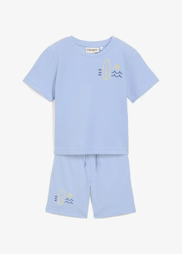 T-shirt och shorts för barn (2 delar) i ekologisk bomull, bonprix